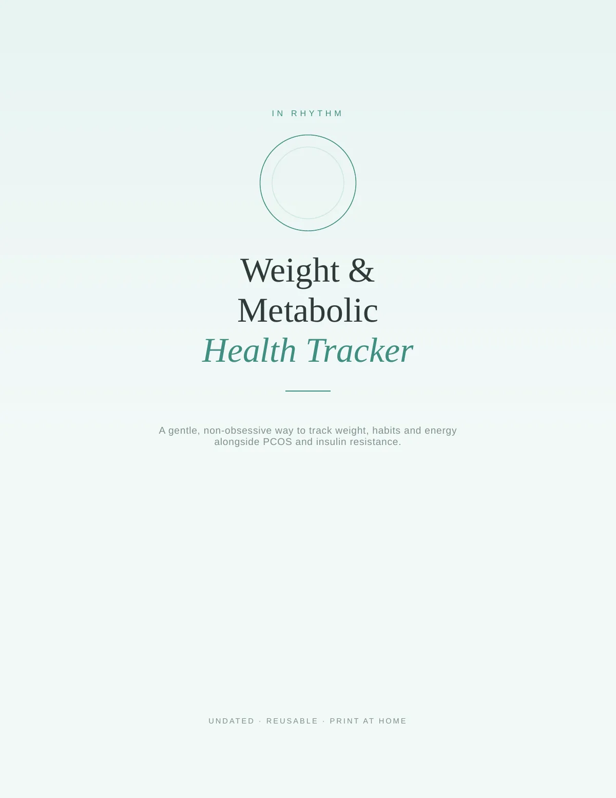 Cover of the PCOS Weight Tracker printable