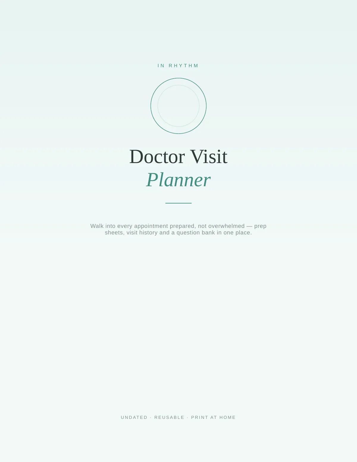 Cover of the PCOS & Endometriosis Doctor Visit Planner printable