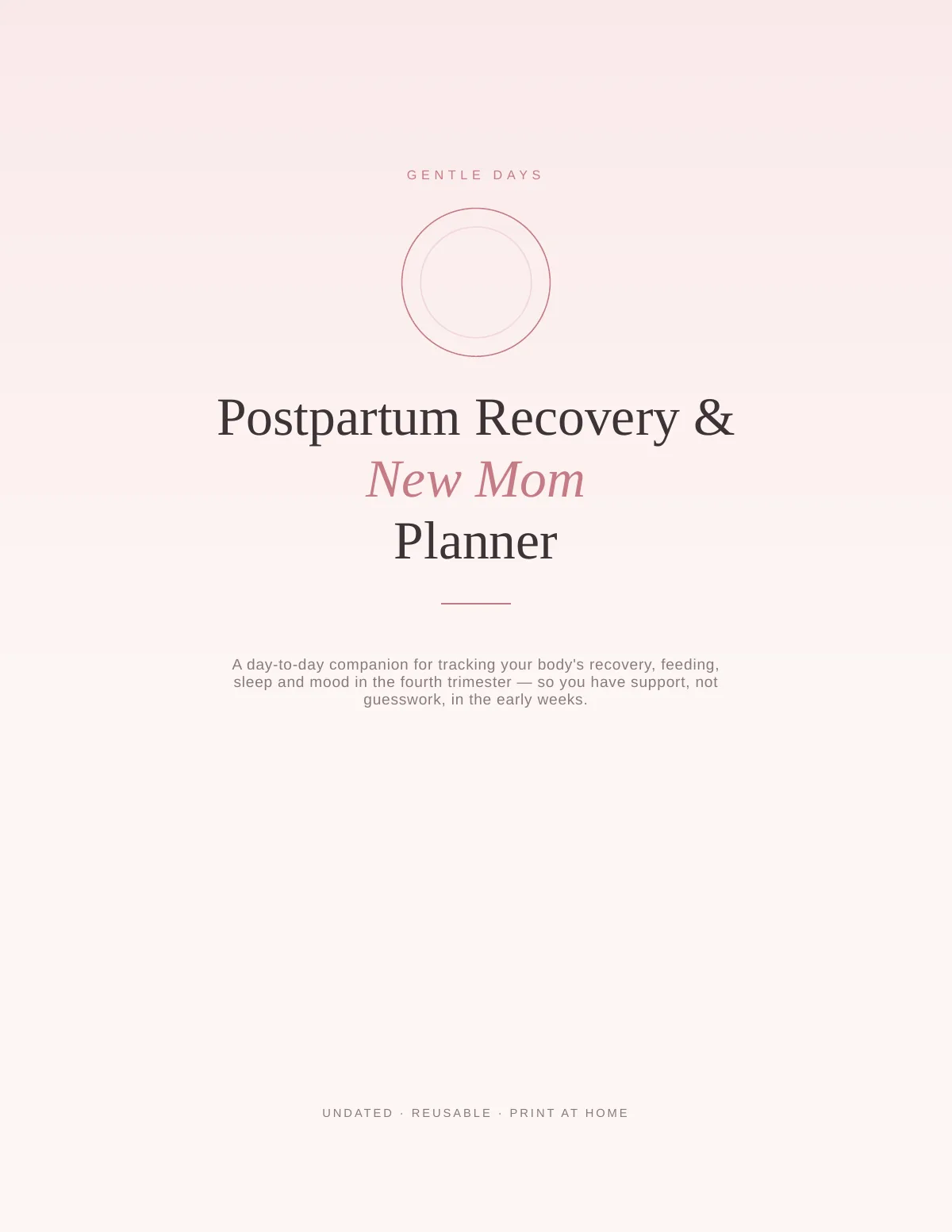 Cover of the Pregnancy & Postpartum Complete Toolkit printable