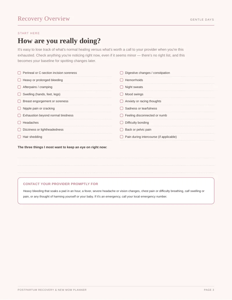 Page 3 of the Pregnancy & Postpartum Complete Toolkit