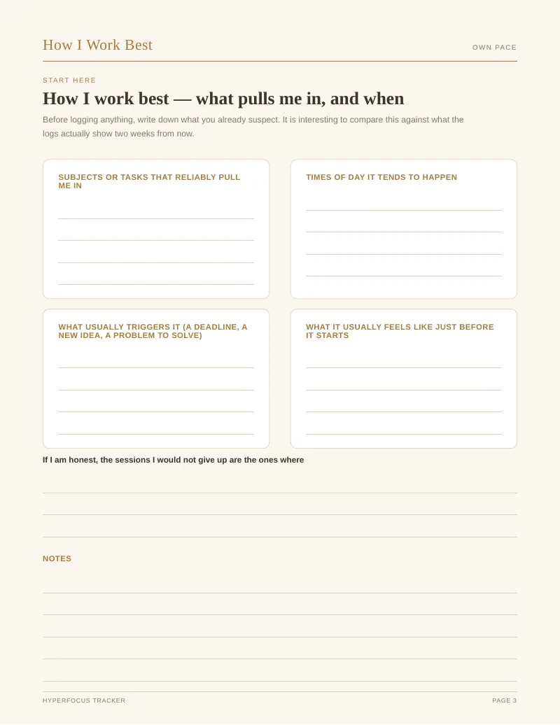 Page 3 of the Hyperfocus Tracker